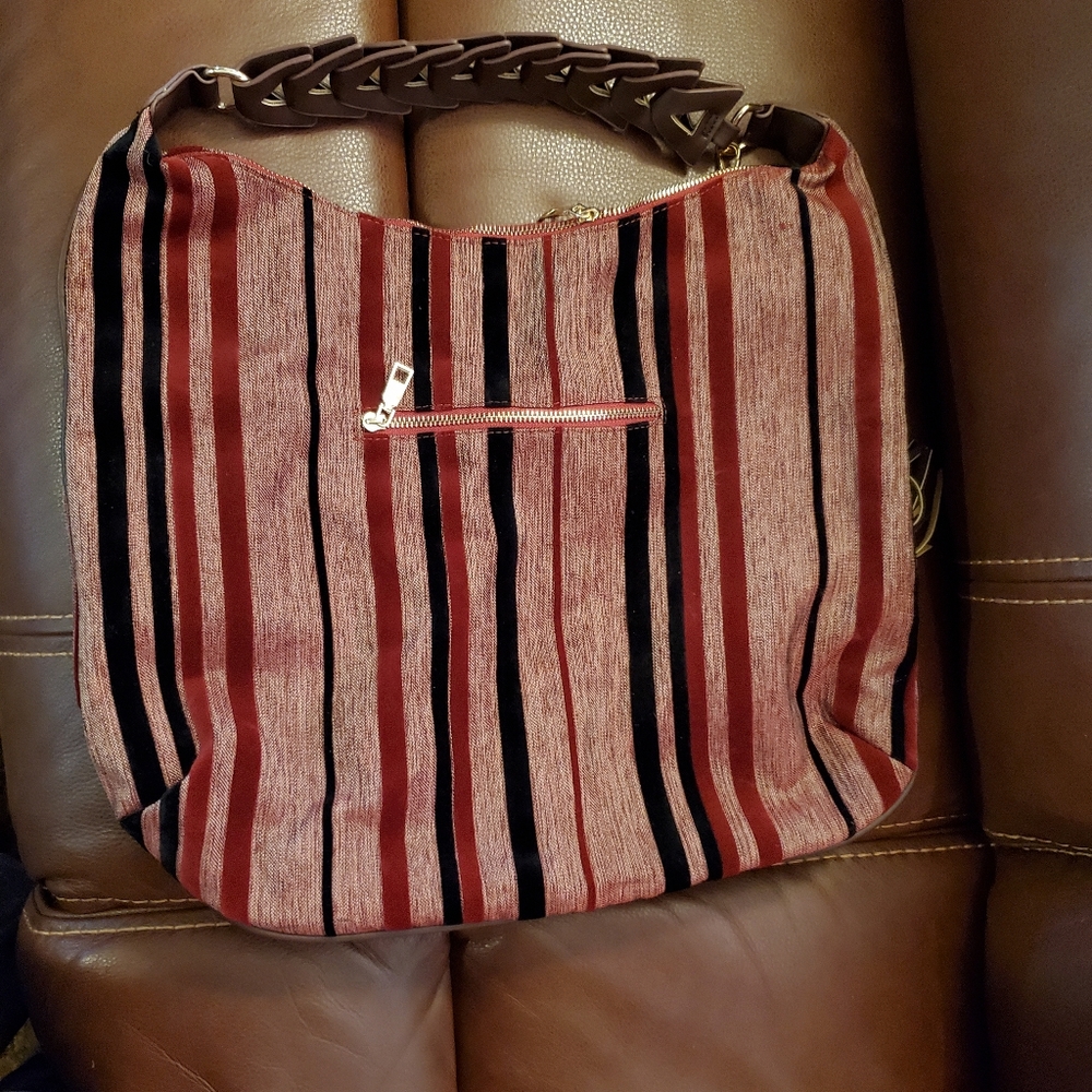 Striped Beach bag